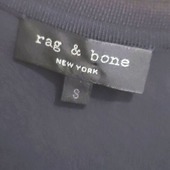 Rag & Bone Navy Blue Daria Layered Silk Tunic Top - Picture 4 of 10
